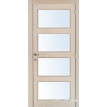 4 Panel Glass Door, Solid Wood Sticking Interior Doors